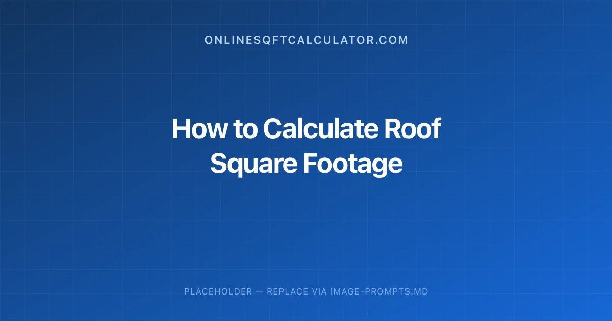 A pitched asphalt shingle roof viewed from the side showing the slope angle, with a house footprint diagram